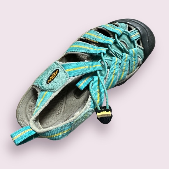 Women’s Keen Waterproof Hiking Sandals Turquoise And Yellow Size 6.5 - Picture 7 of 11